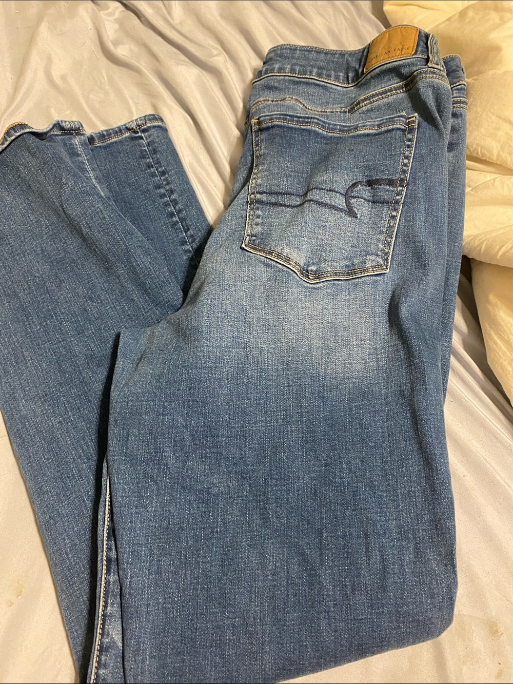 American Eagle Outfitters Women's Light Blue Skinny Jeans